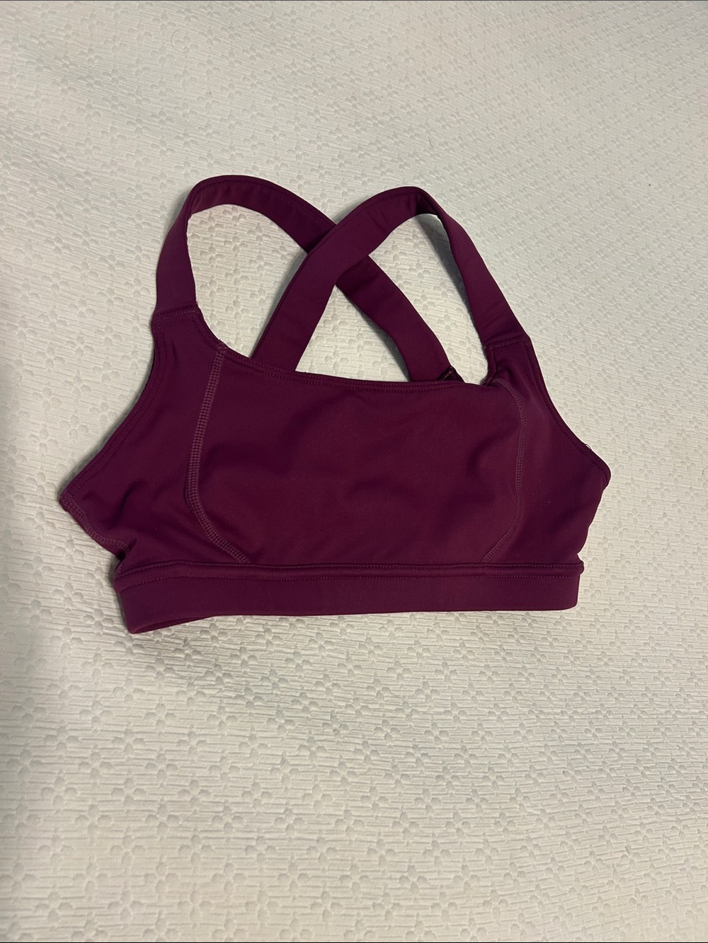 Oiselle size 2 Women's Cross-Back Sports Bra - Plum